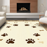 Ultra Soft Area Rug, Non Slip, Stain Resistant, Washable Area Rugs for Living Room, Bedroom, Whimsical Soft Bone Design Style(Beige)