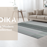Ultra Soft Area Rug, Non Slip, Stain Resistant, Washable Area Rugs for Living Room, Bedroom, Contemporary Gray Tiled Pattern(Gray)
