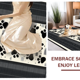 Ultra Soft Area Rug, Non Slip, Stain Resistant, Washable Area Rugs for Living Room, Bedroom, Artistic Abstract Cat Paw Arrangement(Black)