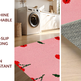 Ultra Soft Area Rug, Non Slip, Stain Resistant, Washable Area Rugs for Living Room, Bedroom, Cute Fruity Graphic Style(Pink)