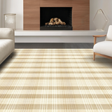 Ultra Soft Area Rug, Non Slip, Stain Resistant, Washable Area Rugs for Living Room, Bedroom, Elegant Neutral Checkered Aesthetic(Beige)