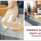 Ultra Soft Area Rug, Non Slip, Stain Resistant, Washable Area Rugs for Living Room, Bedroom, Modern Grey Gold Living Room Non-Shedding Rug(Gray)