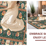 Ultra Soft Area Rug, Non Slip, Stain Resistant, Washable Area Rugs for Living Room, Bedroom, Contemporary Nature Inspired Design(Green)