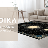 Ultra Soft Area Rug, Non Slip, Stain Resistant, Washable Area Rugs for Living Room, Bedroom, Striking Gothic Ethereal Style(Black)
