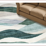 Ultra Soft Area Rug, Non Slip, Stain Resistant, Washable Area Rugs for Living Room, Bedroom, Rustic Distressed Geometric Style(Green)