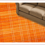 Ultra Soft Area Rug, Non Slip, Stain Resistant, Washable Area Rugs for Living Room, Bedroom, Elegant Modern Textured Element(Orange)