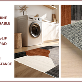 Ultra Soft Area Rug, Non Slip, Stain Resistant, Washable Area Rugs for Living Room, Bedroom, Soft Neutral Organic Motif(Gray)