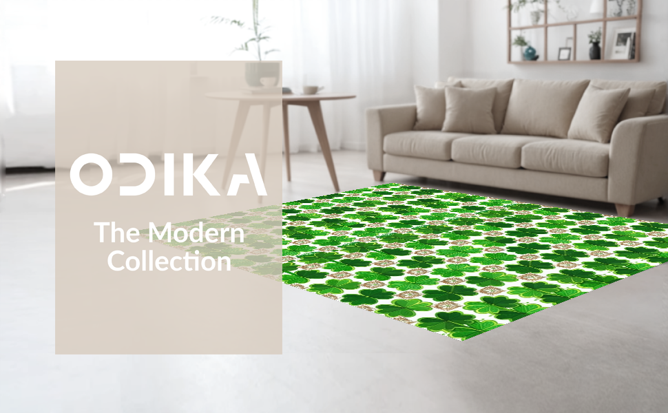 53.5×100 \"Lucky clover” ViNTAGE RUG Cozy Lucky Clover Pattern Rug – ODIKA