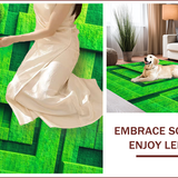 Ultra Soft Area Rug, Non Slip, Stain Resistant, Washable Area Rugs for Living Room, Bedroom, City Life 3D Playmat(Green)
