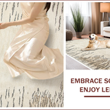 Ultra Soft Area Rug, Non Slip, Stain Resistant, Washable Area Rugs for Living Room, Bedroom, Fawn Animal Print(Beige)
