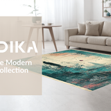 Ultra Soft Area Rug, Non Slip, Stain Resistant, Washable Area Rugs for Living Room, Bedroom, Mythical Ocean Beast Rug With Swirling Arms Design For Modern Spaces(Gray)