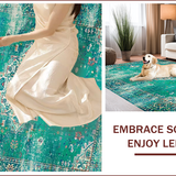 Elegant Distressed Geometric Touch(Green)