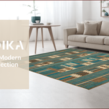Ultra Soft Area Rug, Non Slip, Stain Resistant, Washable Area Rugs for Living Room, Bedroom, Charming Western Textured Pattern(Brown)