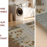 Ultra Soft Area Rug, Non Slip, Stain Resistant, Washable Area Rugs for Living Room, Bedroom, Vibrant Earthy Tones Animal Print Style(Beige)
