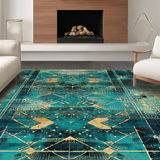 Ultra Soft Area Rug, Non Slip, Stain Resistant, Washable Area Rugs for Living Room, Bedroom, Boho Bow Decor Rug(Blue)