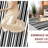 Chic Black and White Patterned Mat(Black)