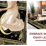 Ultra Soft Area Rug, Non Slip, Stain Resistant, Washable Area Rugs for Living Room, Bedroom, Unique Ethereal Serpent Sculpture(Gold)