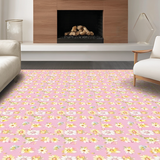 Ultra Soft Area Rug, Non Slip, Stain Resistant, Washable Area Rugs for Living Room, Bedroom, Enchanting Petal Inspired Design(Pink)