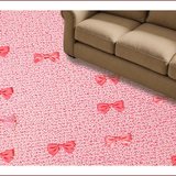 Ultra Soft Area Rug, Non Slip, Stain Resistant, Washable Area Rugs for Living Room, Bedroom, Coquette Bow Microfiber Plush(Pink)