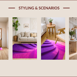 Ultra Soft Area Rug, Non Slip, Stain Resistant, Washable Area Rugs for Living Room, Bedroom, Plush Shaggy Kids(Purple)