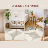 Ultra Soft Area Rug, Non Slip, Stain Resistant, Washable Area Rugs for Living Room, Bedroom, Artistic Subtle Animal Texture(Gray)
