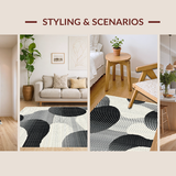 Trendy Fluid Geometric Arrangement(Gray)