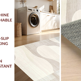 Chic Two Tone Abstract Linear Motif(Beige)