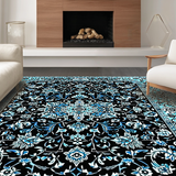 Rustic Retro Floral Medallion Style(Black)