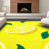 Ultra Soft Area Rug, Non Slip, Stain Resistant, Washable Area Rugs for Living Room, Bedroom, Playful Cozy Farmhouse Expression(Yellow)