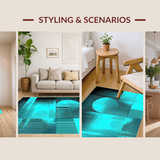 Elegant Teal and Black Design(Blue)