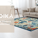 Ultra Soft Area Rug, Non Slip, Stain Resistant, Washable Area Rugs for Living Room, Bedroom, Kids Education Ocean Life Alphabet Number Play Mat Carpet(Blue)