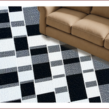 Ultra Soft Area Rug, Non Slip, Stain Resistant, Washable Area Rugs for Living Room, Bedroom, Modern Geometric Nursery Soft Shag Carpet(Black)