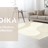 Ultra Soft Area Rug, Non Slip, Stain Resistant, Washable Area Rugs for Living Room, Bedroom, Serene Circular Plush Harmony(Beige)