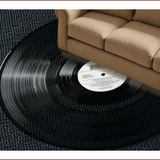 Ultra Soft Area Rug, Non Slip, Stain Resistant, Washable Area Rugs for Living Room, Bedroom, Music Lover Retro Playroom Non-Slip Carpet(Black)