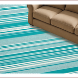 Ultra Soft Area Rug, Non Slip, Stain Resistant, Washable Area Rugs for Living Room, Bedroom, Chic Teal Contemporary Pattern(Blue)