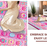 Ultra Soft Area Rug, Non Slip, Stain Resistant, Washable Area Rugs for Living Room, Bedroom, Bright Cheerful Decorative Aesthetic(Pink)