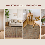 Ultra Soft Area Rug, Non Slip, Stain Resistant, Washable Area Rugs for Living Room, Bedroom, Elegant Soft Textured Decor Accent(Brown)