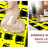 Stylish Modern Black Cat Artwork(Yellow)