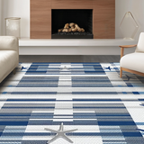 Ultra Soft Area Rug, Non Slip, Stain Resistant, Washable Area Rugs for Living Room, Bedroom, Vibrant Oceanic Patterned Aesthetic(Blue)