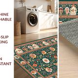 Ultra Soft Area Rug, Non Slip, Stain Resistant, Washable Area Rugs for Living Room, Bedroom, Contemporary Nature Inspired Design(Green)
