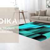 Contemporary Flowing Line Artwork(Blue)