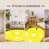 Colorful Sunburst Geometric Motif(Yellow)