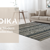 Ultra Soft Area Rug, Non Slip, Stain Resistant, Washable Area Rugs for Living Room, Bedroom, Artistic Ogee Patterned Accent(Gray)