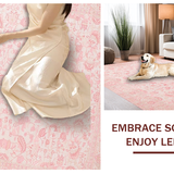 Ultra Soft Area Rug, Non Slip, Stain Resistant, Washable Area Rugs for Living Room, Bedroom, Refined Classic Floral Arrangement(Pink)