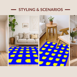 Ultra Soft Area Rug, Non Slip, Stain Resistant, Washable Area Rugs for Living Room, Bedroom, Cheerful Padded ABC Exploration Mat(Blue)