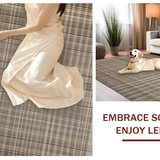 Chic Low Pile Checkerboard Aesthetic(Beige)