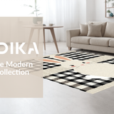 Contemporary Black and Beige Contrast(Beige)