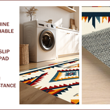 Ultra Soft Area Rug, Non Slip, Stain Resistant, Washable Area Rugs for Living Room, Bedroom, Machine Washable Latex Backing Southwestern Rug(Beige)
