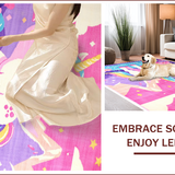 Ultra Soft Area Rug, Non Slip, Stain Resistant, Washable Area Rugs for Living Room, Bedroom, Soft Shag Rainbow Dorm Decor Carpet(Pink)