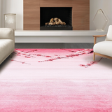 Ultra Soft Area Rug, Non Slip, Stain Resistant, Washable Area Rugs for Living Room, Bedroom, Tranquil Blossom Breeze Aesthetic(Pink)
